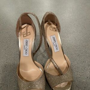 Jimmy Choo Sparkling Gold Heels